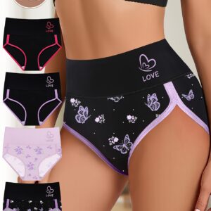 MIOTAN: راحة وأناقة بخصر عالٍ للتحكم بالبطن (4 قطع)