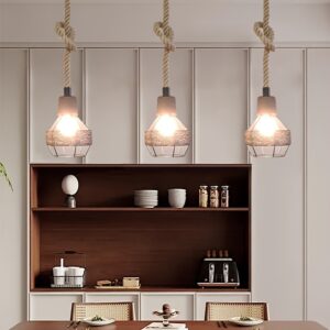 سحر الأجواء الريفية: مصباح الحبل المنسوج الأنيق