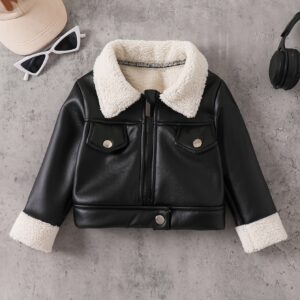 دفء وأناقة ساحرة: جاكيت طفلتك الأسود الفاخر لمواسم البرد!