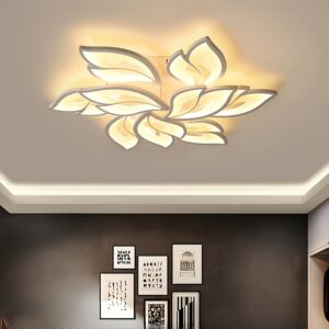 جمال وإشراق: مصباح سقف LED بتصميم الزهرة الأنيق