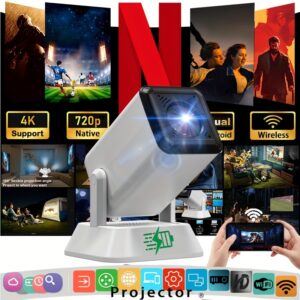 المسرح المتنقل بين يديك: بروجكتور 4K و720P دوّار!