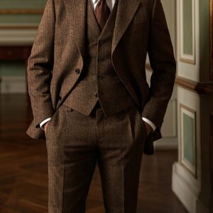 التميز الخالد: بدلة التويد الرجالية ثلاثية القطع