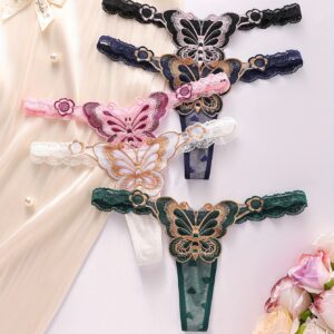 ارفعي مستوى أناقتكِ: 5 قطع ثونغ بتطريز الفراشة والدانتيل الفاخر!