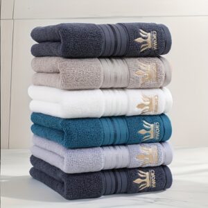 رفاهية لا تُضاهى: طقم مناشف قطنية فاخرة بنقوش عتيقة