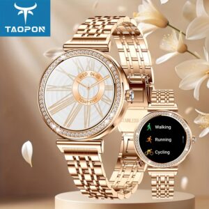 ساعة TAOPON الذكية النسائية الجديدة: أناقة لا تضاهى، تواصل بلا حدود، وصحة متكاملة!