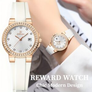 تألقي بأناقة عصرية مع ساعة REWARD الكوارتز النسائية الفاخرة