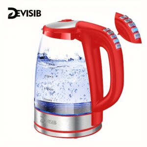 غلاية DEVISIB الزجاجية: سرعة فائقة، أناقة متجددة، ومشروبات مثالية!