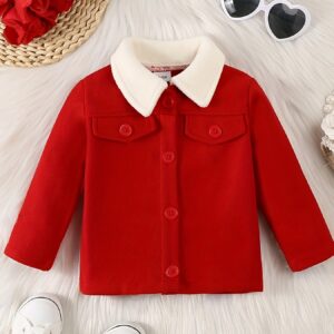 معطف الشتاء الأحمر: أناقة ودفء لصغيرتكِ المدللة!