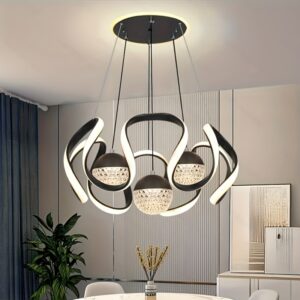 ثريا الوهج الذهبي: إضاءة عصرية متغيرة تُحوّل مساحتك