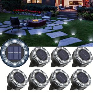 أضئ مساحاتك الخارجية بذكاء وجمال: مصابيح الأرضيات الشمسية المتألقة