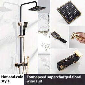 دش الرفاهية الفاخر: قوة ضغط وأناقة ذهبية لحمام أحلامك!