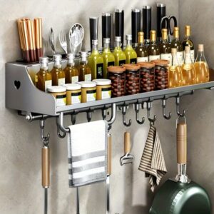 رف المطبخ العصري: تنظيم بلا حفر، أناقة تدوم!