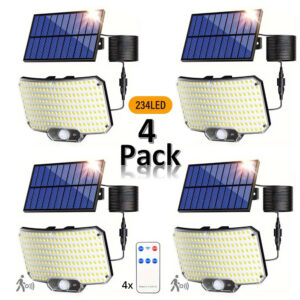 نور لا ينضب، أمان لا يُضاهى: حزمة المصابيح الشمسية الذكية (4 قطع)