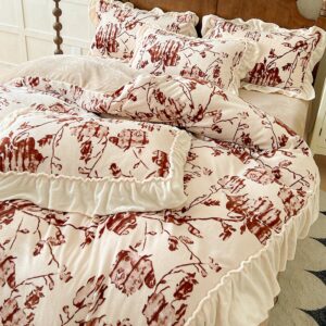 استسلم لدفء المخمل: طقم مفروشات ملكي بلمسة عتيقة