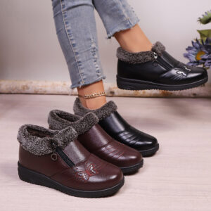 أناقة الشتاء الدافئة: حذاء الفراشة الفاخر