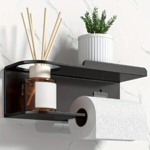 ابتكار الحمام العصري: حامل ورق ورف جوال لاصق!