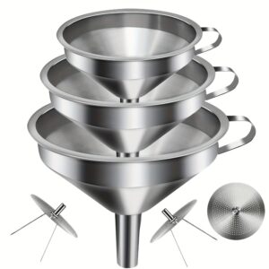 وداعاً للفوضى: طقم أقماع الستانلس ستيل المتكامل لمطبخ لا تشوبه شائبة!