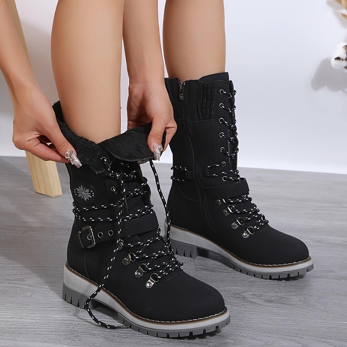 Unrivaled Warmth & Elegance: Women's Winter Mid-Calf Boots - Image 10
