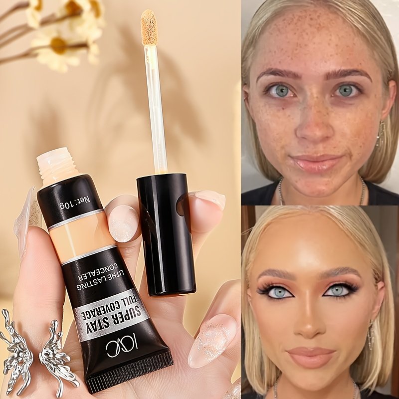 Natural Concealer & Corrector: Waterproof, Sweat-Resistant, Long-lasting for Dark Circles & Pores – With Botanical Squalane Formula