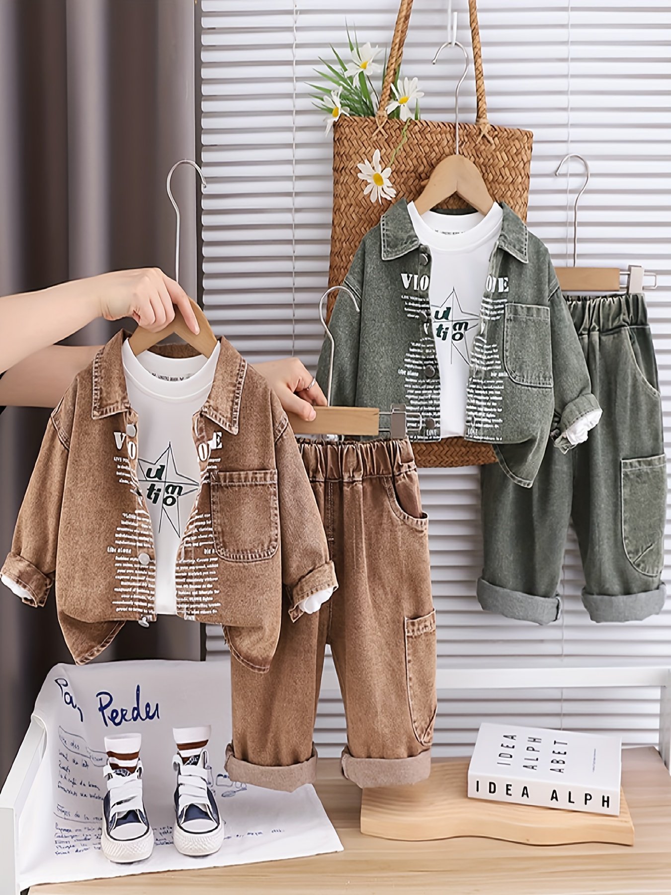 סטייל לקטנטן להרפתקאות הסתיו: סט דנים משולש ואופנתי – תמונה 2