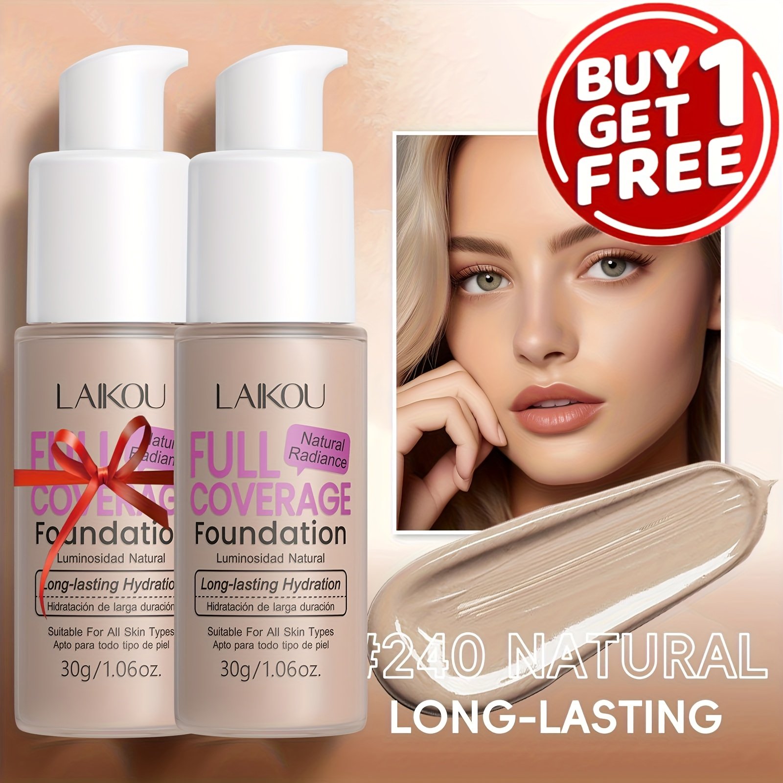 LAIKOU Foundation: Complete Coverage, Ultra Hydration, Natural Radiance - Image 9