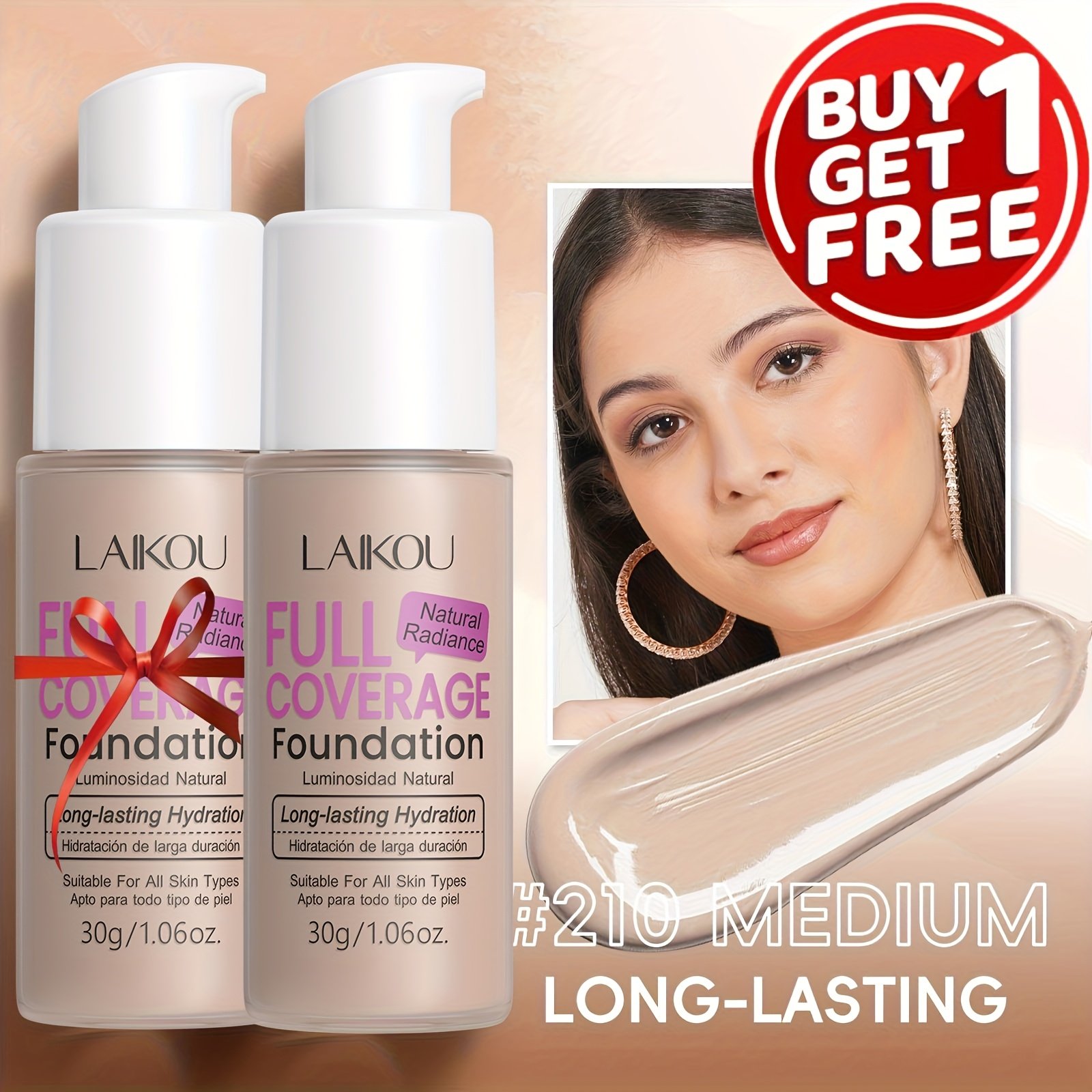 LAIKOU Foundation: Complete Coverage, Ultra Hydration, Natural Radiance - Image 7