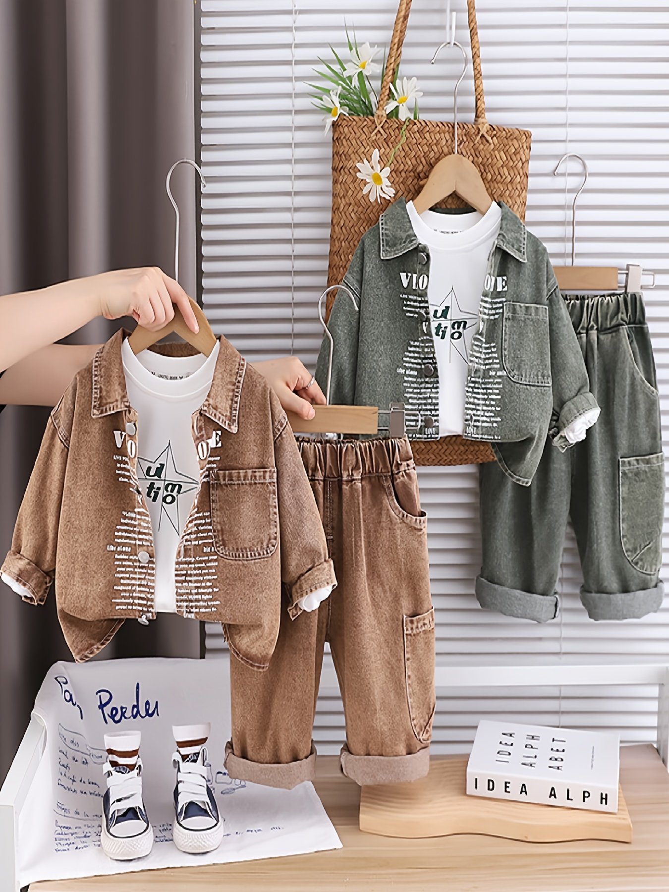 סטייל לקטנטן להרפתקאות הסתיו: סט דנים משולש ואופנתי – תמונה 3