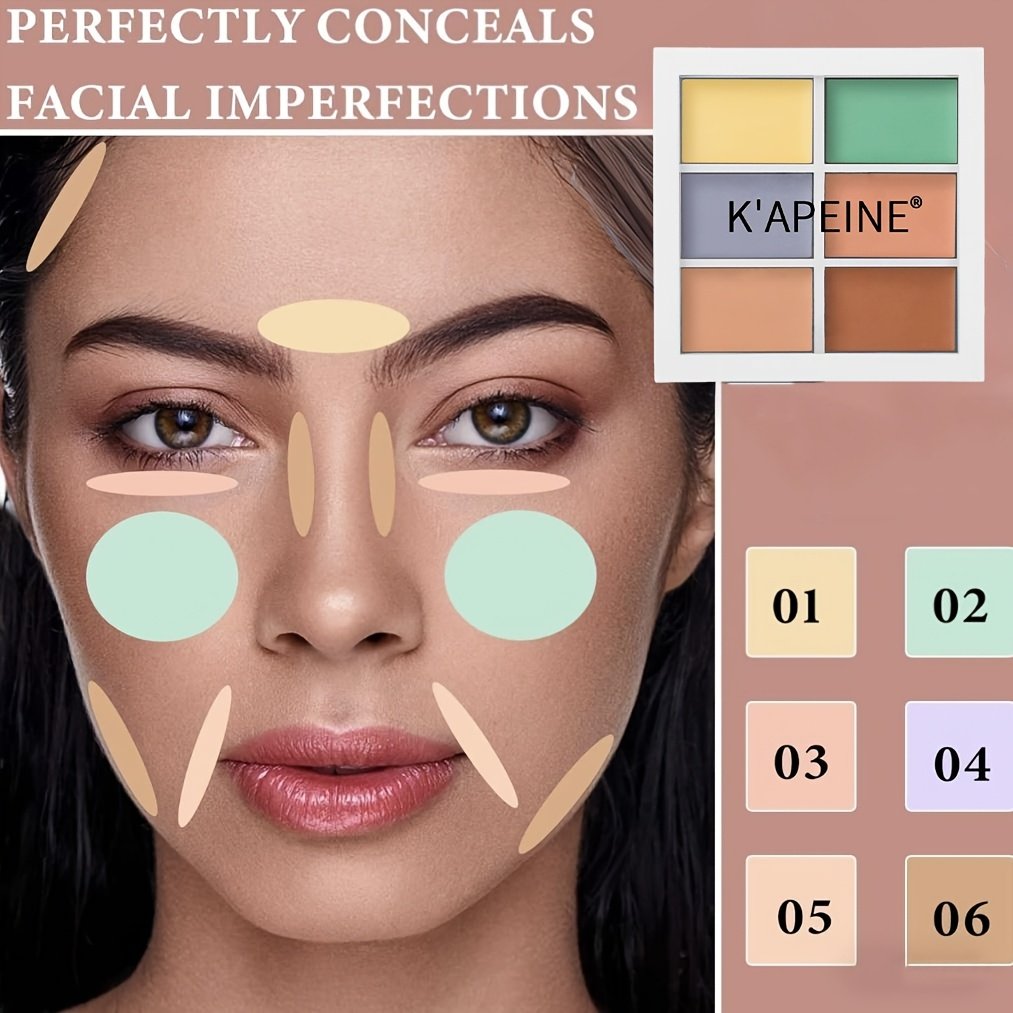 Mastering Beauty: K'APEINE 6-Color Concealer & Color Correcting Palette - Image 6