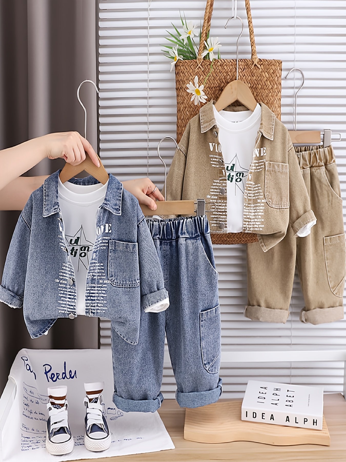 סטייל לקטנטן להרפתקאות הסתיו: סט דנים משולש ואופנתי – תמונה 4