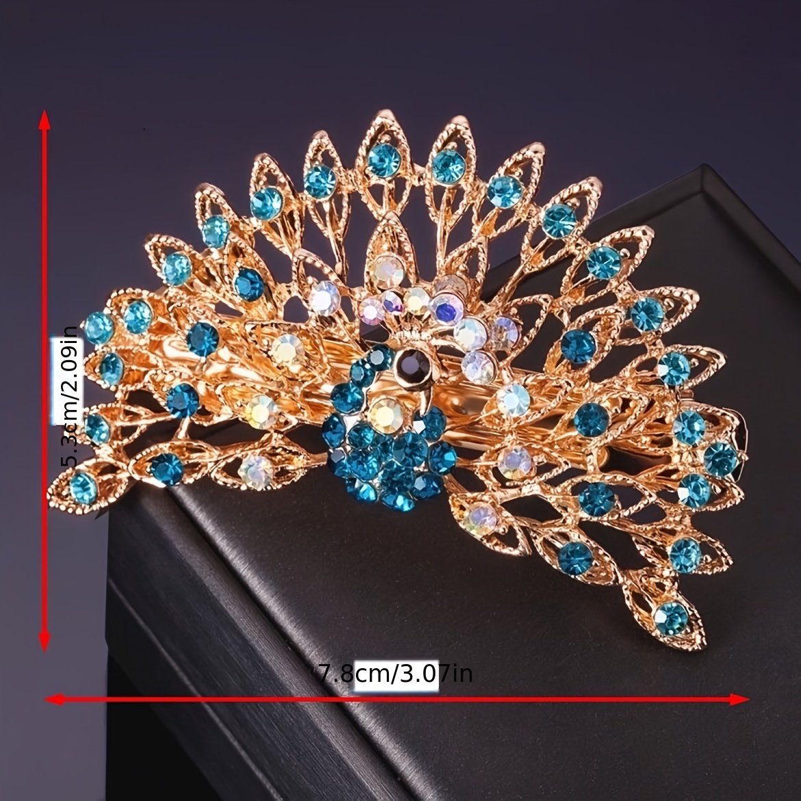 مشبك الطاووس الفاخر: لمسة أناقة تلامس روحكِ! - الصورة 5