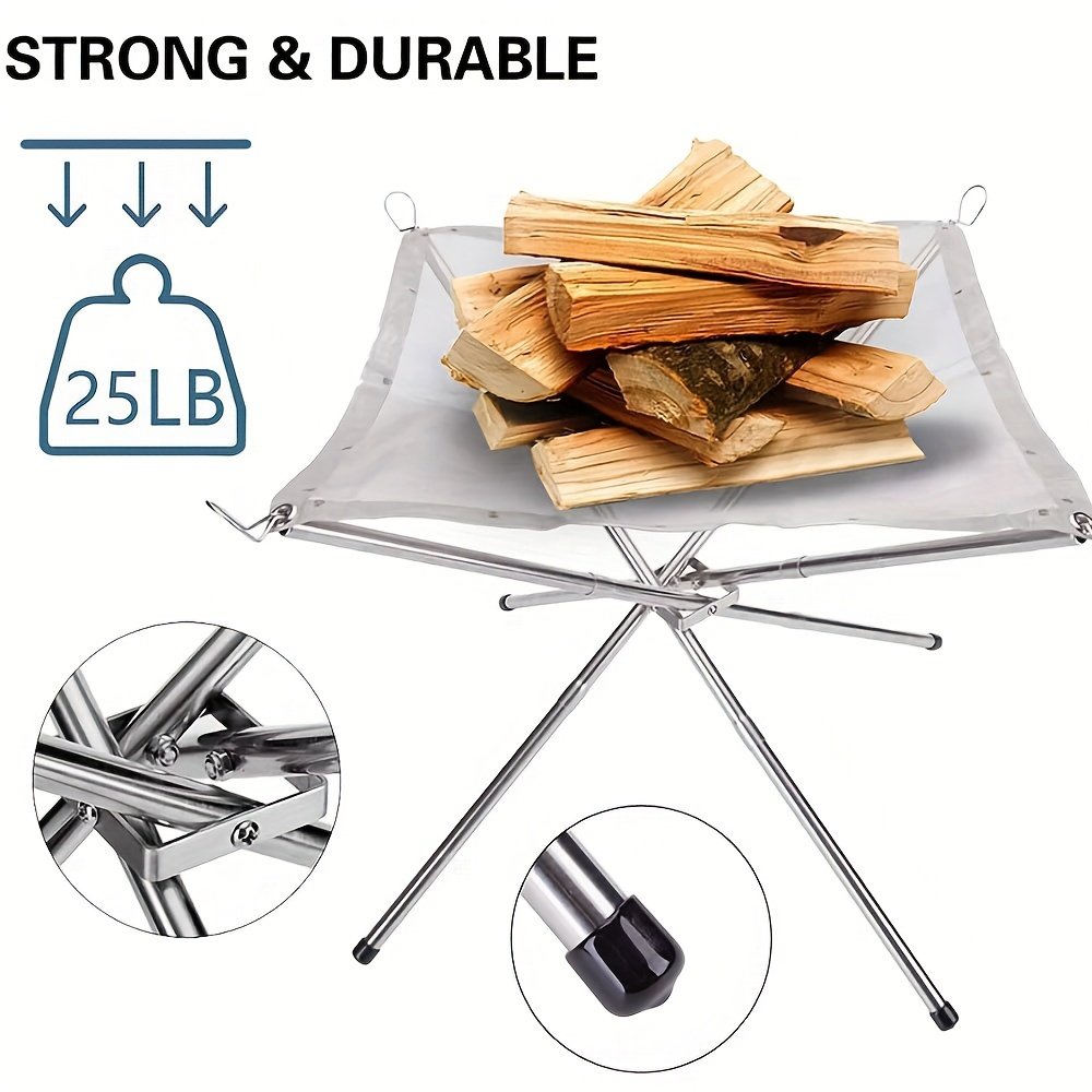 Adventure Blaze: Luxury Portable Log Holder & Fire Pit - Image 9