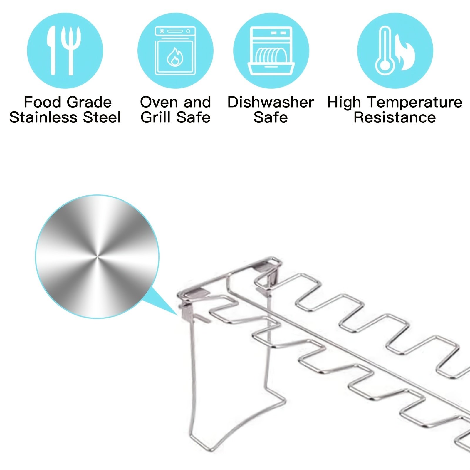 أتقن فن الشواء: حامل دجاج اللولي بوب الفاخر سعة 14 قطعة - الصورة 8