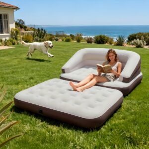 Your Ultimate Companion for Luxury Comfort: 2-in-1 Inflatable Air Bed and Sofa