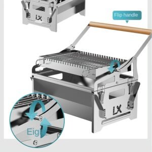 360 Rotating Grill: Authentic Charcoal Flavor Everywhere!