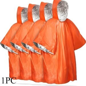 Your Shield Against Nature: Thermal Blanket and Rain Poncho!