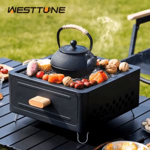 Authentic BBQ Flavor Anywhere: Portable Charcoal Grill with Drawer Technology!
