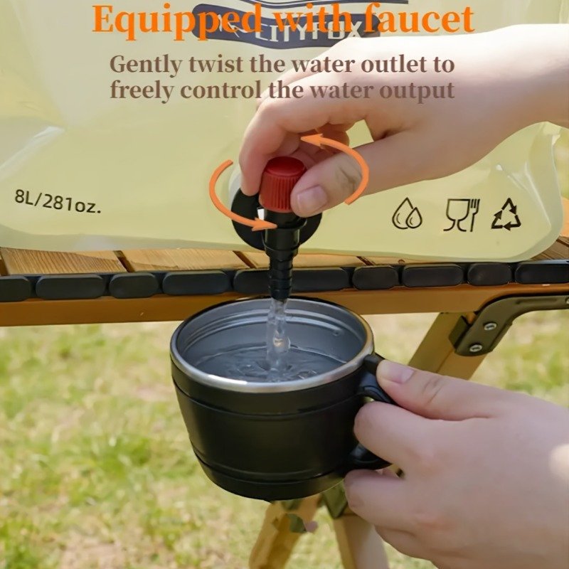 إروِ عطشك في كل مغامرة: خزان الماء المحمول والقابل للطي سعة 8 لتر! - الصورة 6